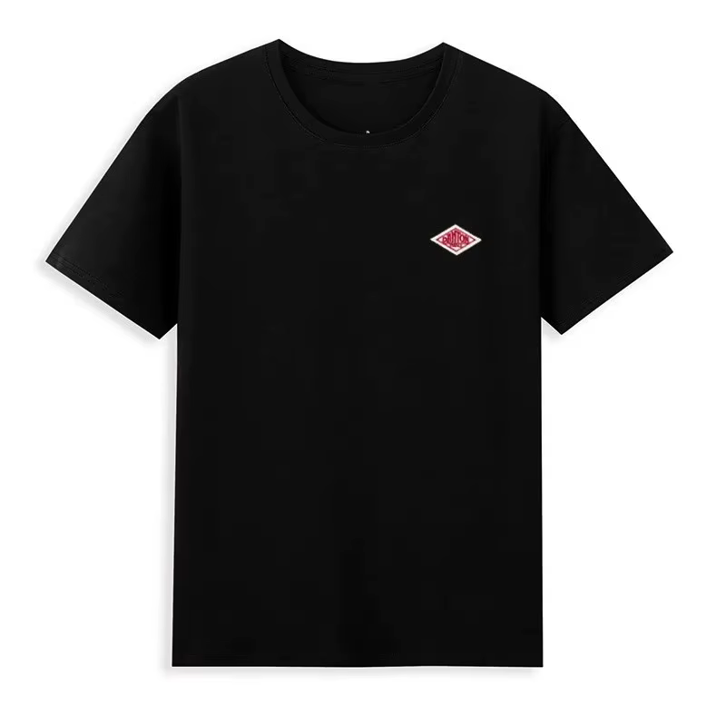T-shirt en coton à manches courtes pour couple, motif classique, couleur unie, coupe ample, pour hom