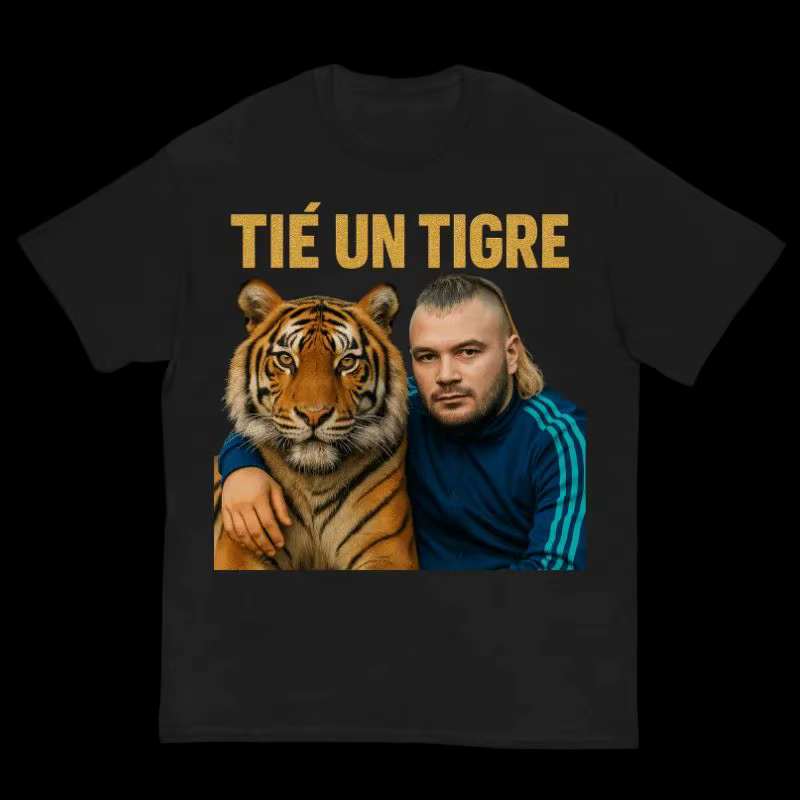 T-shirts Hip Hop Rapper Jul 'Tu Es Un Tigre' avec graphismes – Nouvelle mode été 2026 Streetwear Hip
