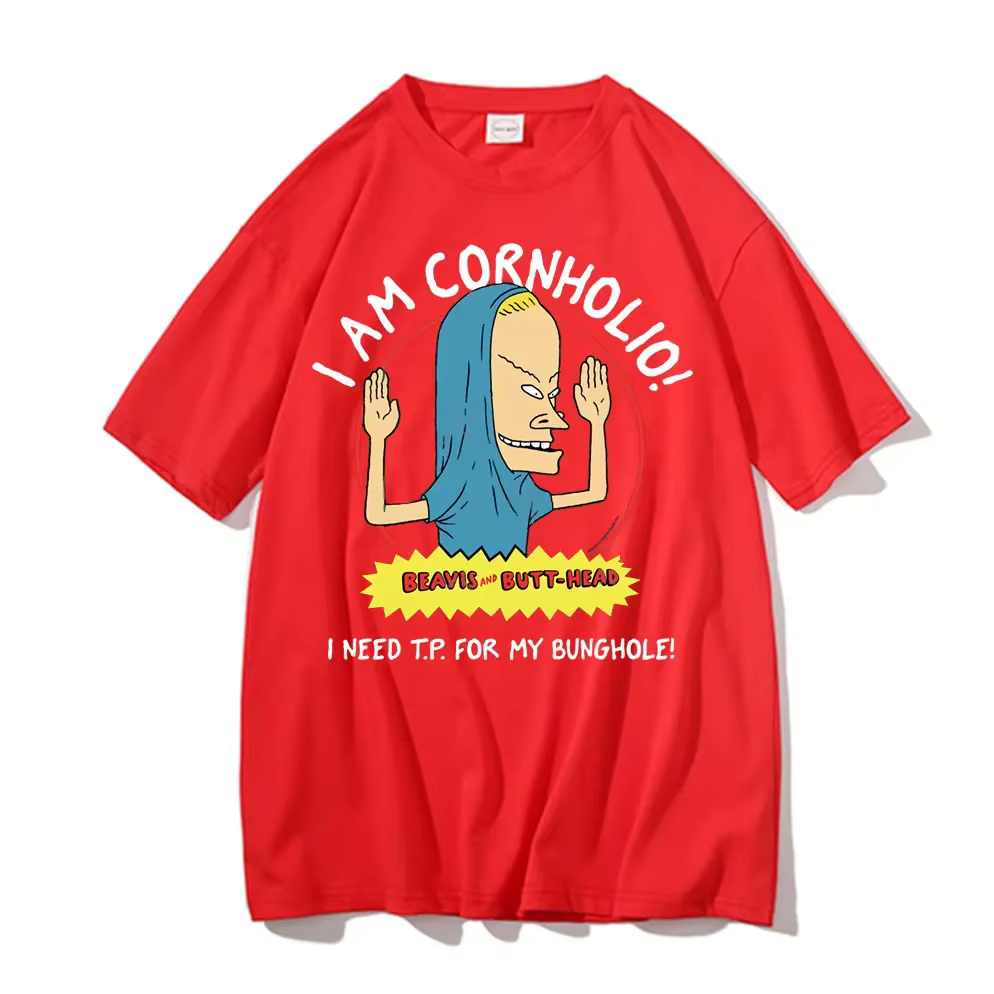 T-shirt à manches courtes pour homme, I Am Cornholio, Beavis planchers y Art Gift, Beavis and Butt H
