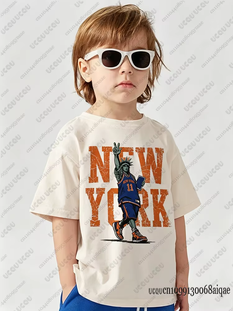 T-shirt de basket-ball Jalen Brunson 2026 New York Knicks pour adultes/enfants, t-shirts de sport en