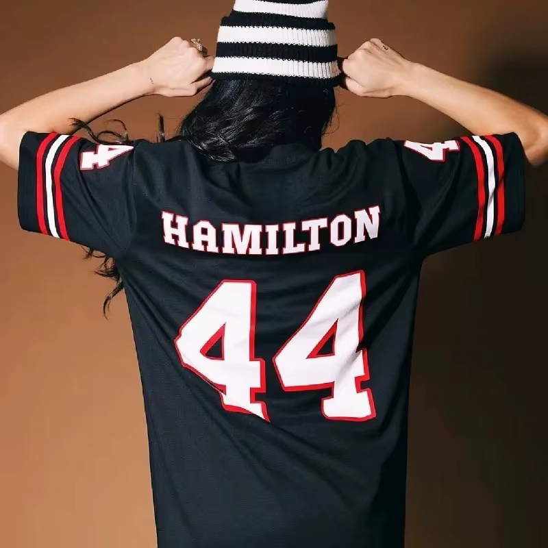 Nouveau Maillot de Baseball Rayé Style Collège Américain Hamilton 44 2026 – T-shirt Sport Décontract