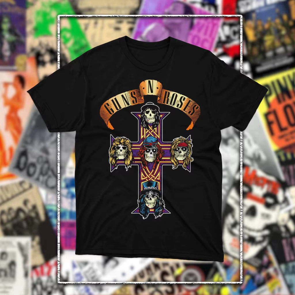 T-shirt vintage Guns N Roses GNR pour homme, unisexe, col rond, 100% coton, manches courtes, style Y