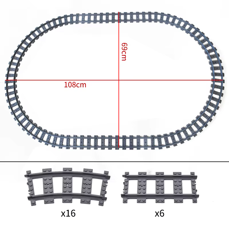 Trains de ville de haute technologie, voies flexibles, Rails droits et incurvés, interrupteur de cro