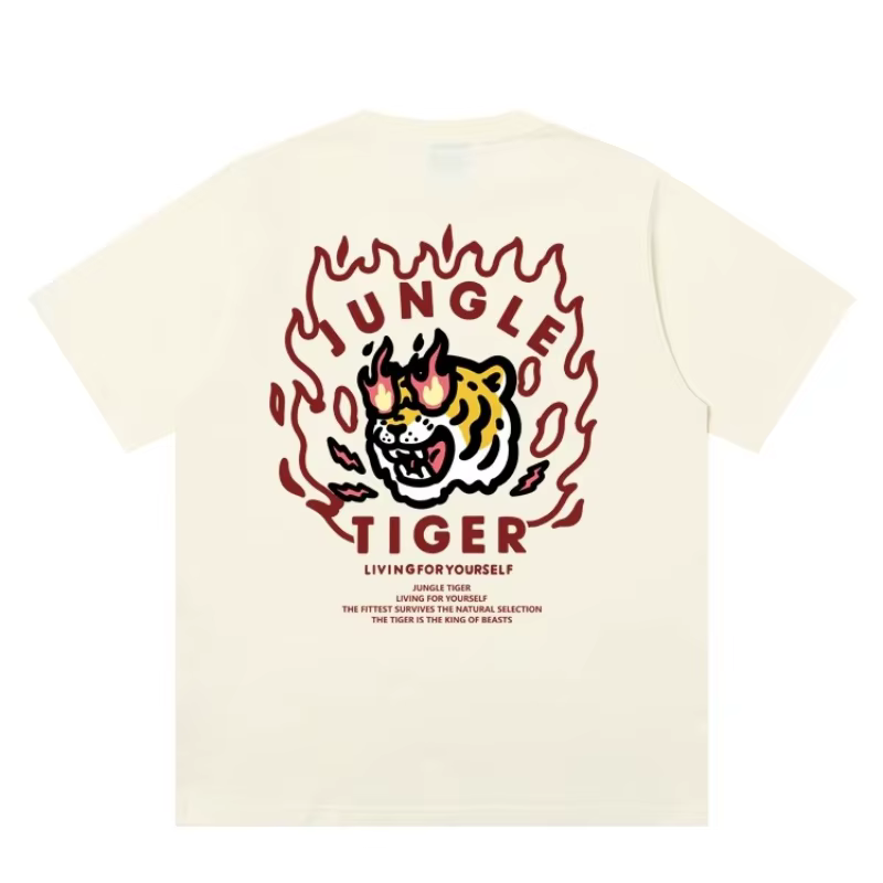 Version coréenne à la mode dessin animé tête de tigre surdimensionné unisexe à la mode rue Hip-hop S