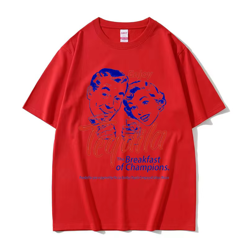Profitez de Tequila le petit déjeuner des champions drôle Meme t-shirts hommes femmes décontracté mo