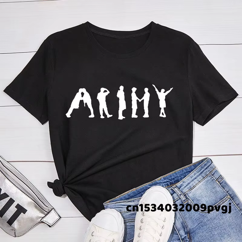 Fille groupe coréen haut T-Shirt femme vêtements T-Shirt Streetwear femmes mode T-Shirt vêtements es