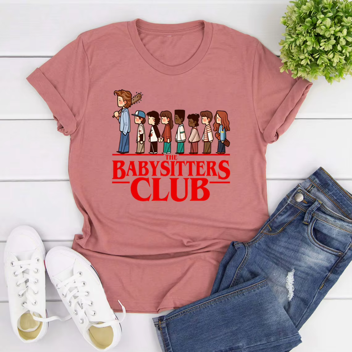 T-shirt Babysitters Club, mélange de cultures pop, t-shirt pour femmes, manches courtes, streetwear,