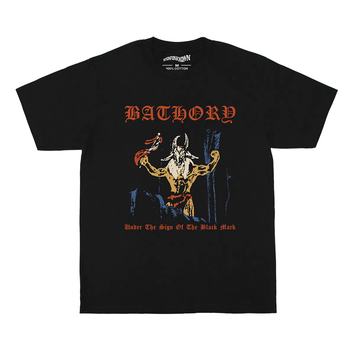 Bathory T-Shirt sous le signe du Black Mark Venom Burzum noir métal manches longues courtes lavé cot