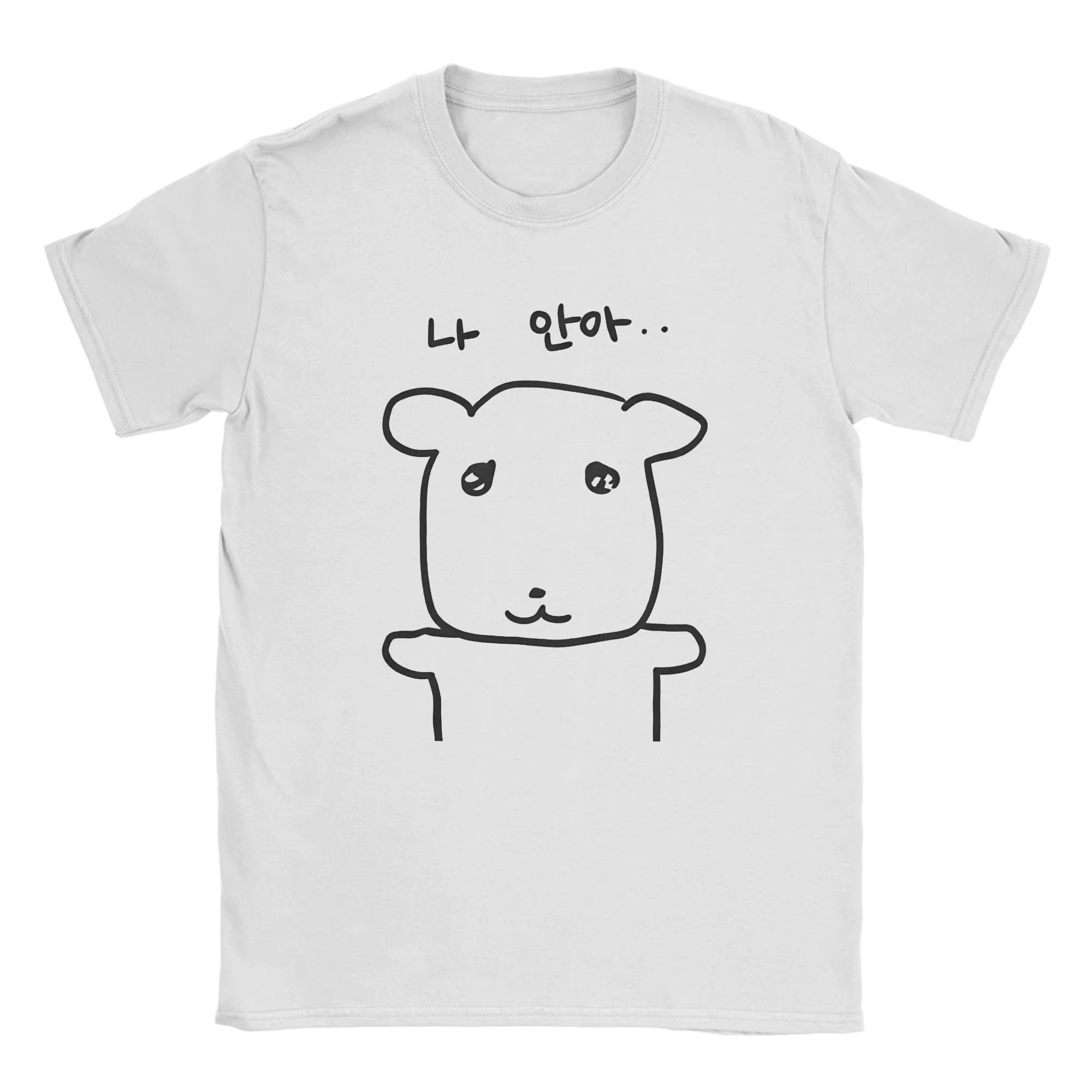 T-shirt vintage GANADI pour hommes, à manches courtes, col rond, en pur coton, grandes tailles