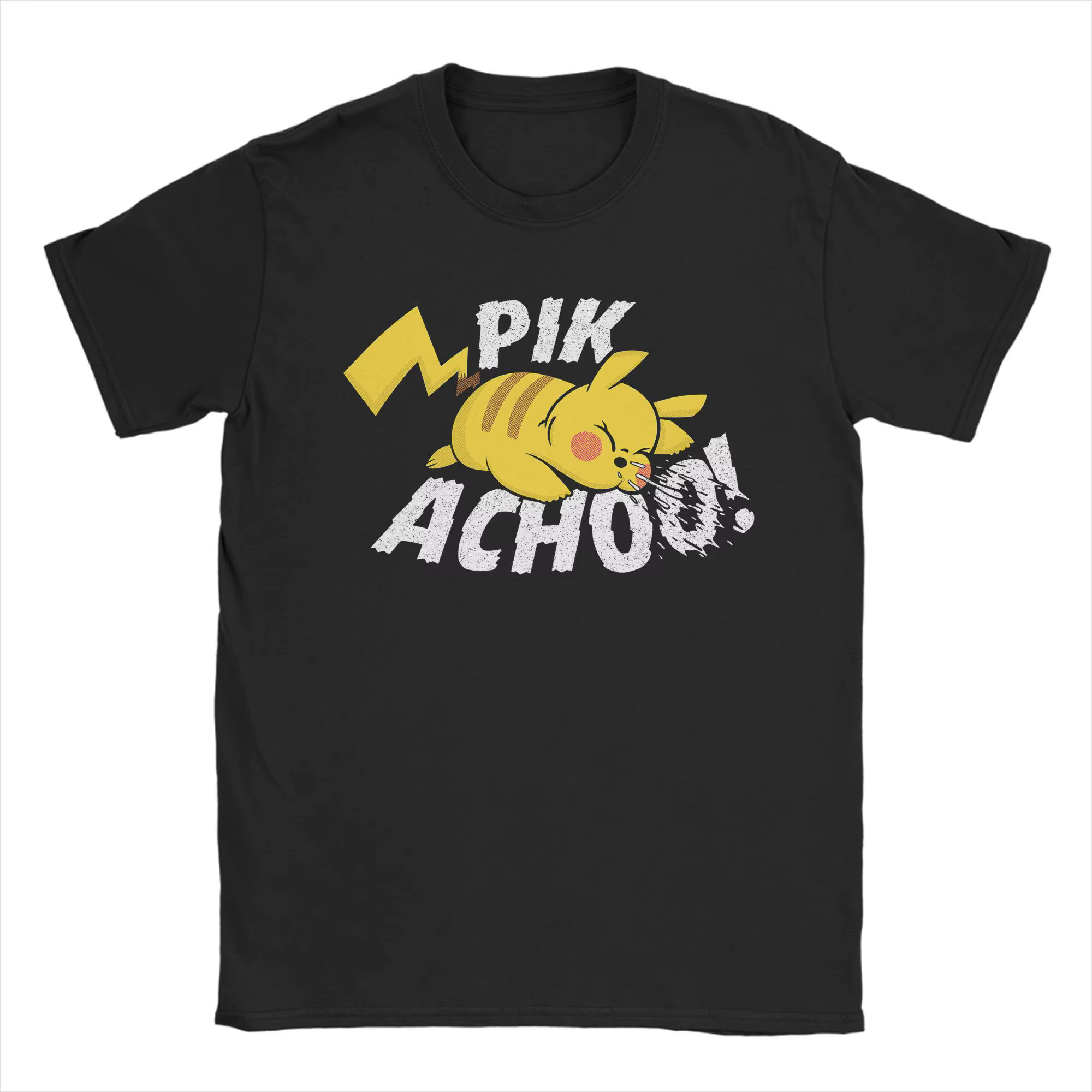 Pokemon T-shirt homme pur coton T-shirt style décontracté col rond T-shirt à manches courtes vêtemen