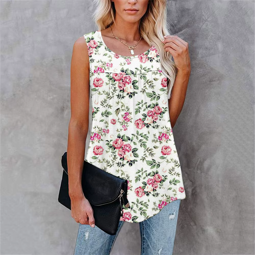 T-shirt imprimé floral grande taille pour femme, haut sexy, précieux, décontracté, plissé, été, 2022