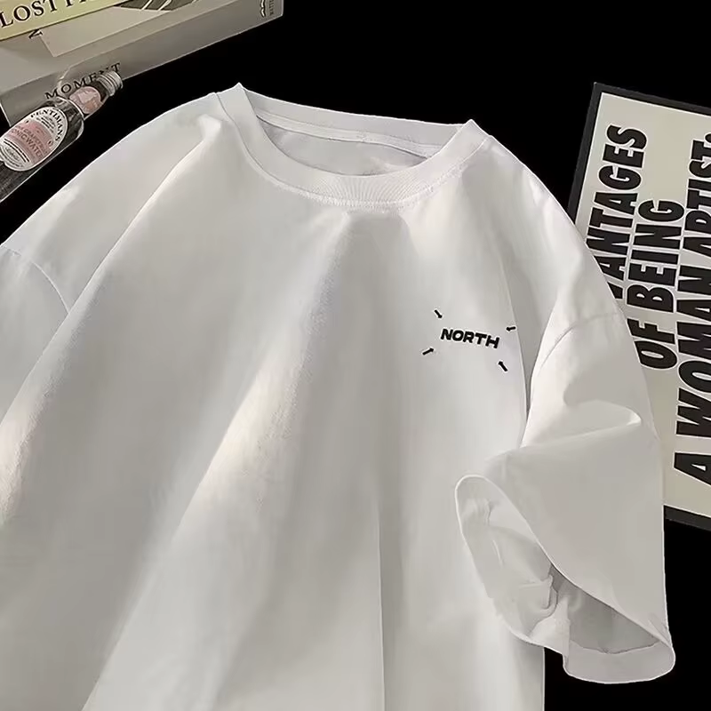 T-shirt imprimé avec Logo minimaliste 【M-8XL】 T-shirt Super grand pour hommes, mode été, Style sport