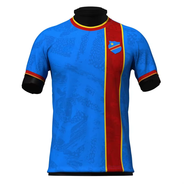 Vêtements de sport de soutien à la République démocratique du Congo avec impression 3D, mettant en v