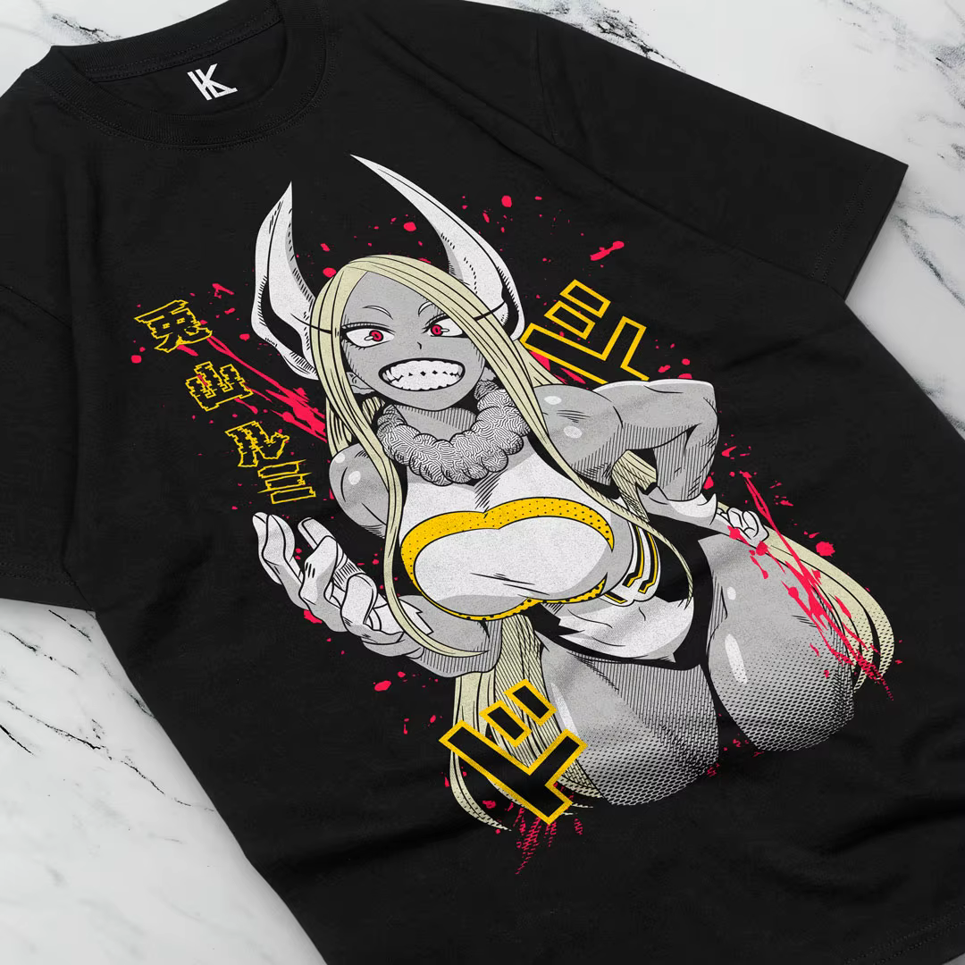 T-Shirt unisexe lapin héros Mirko Rumi Usagiyama Miruko BNHA MHA, toutes tailles