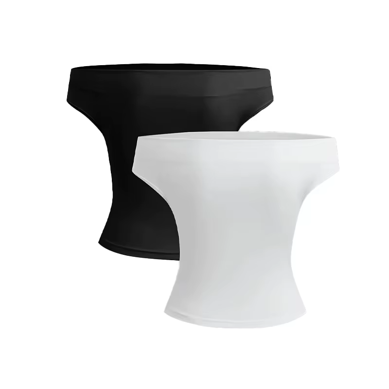 2 pièces ensemble plissé asymétrique haut court femme T-shirts haut sans bretelles femme sans manche