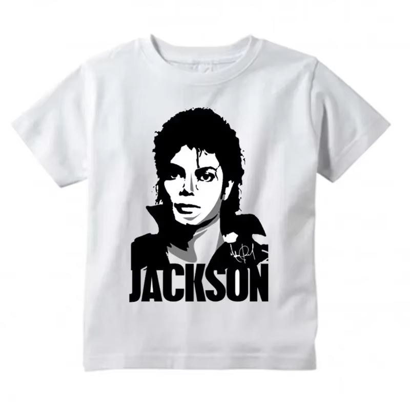 Michael Jackson graphique imprimé t-shirt Harajuku Rock mode décontracté à manches courtes col rond 