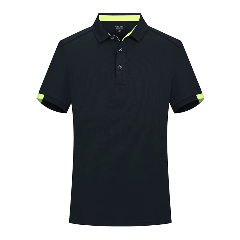 Polo de sport en maille pour hommes et femmes, col à séchage rapide, manches courtes, chemise cultur