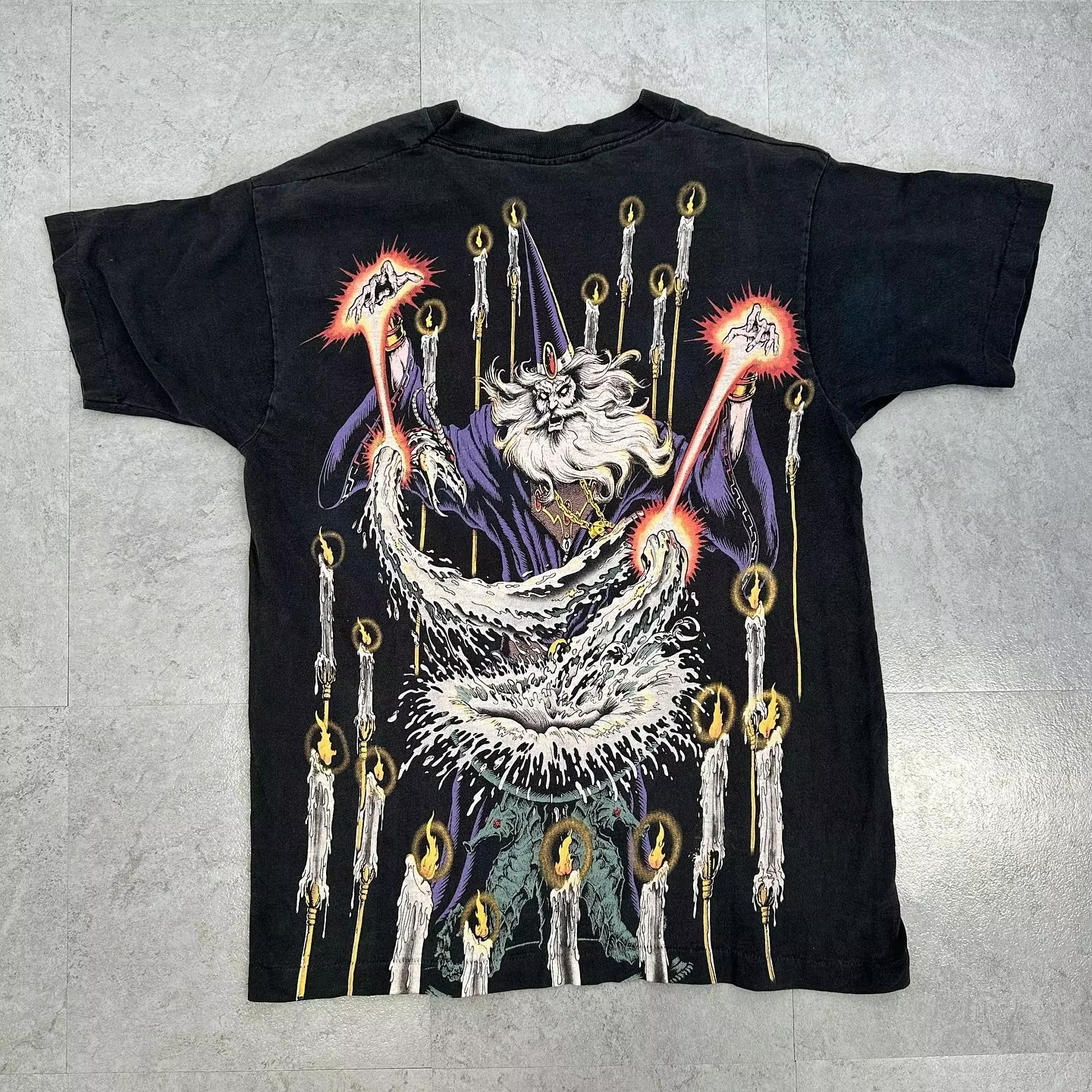 Années 90 Vintage Surdimensionné Assistant Mystique Graphique Imprimé T-shirt Streetwear Unisexe Mod