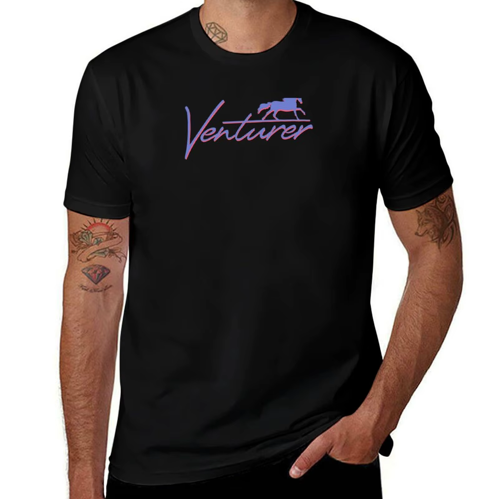 T-Shirt Surdimensionné avec Logo de Rivaux pour Homme, Vêtement Graphique, Série TV VentpointRuPonte