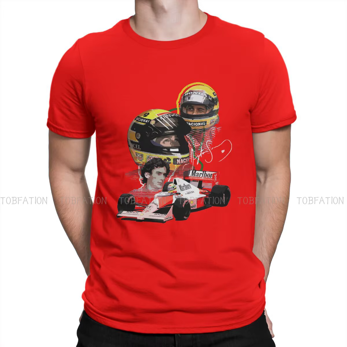 T-shirt personnalisé Ayrton Scannelle F1 Race Raer pour hommes, t-shirts 100% coton, nouvelle tendan