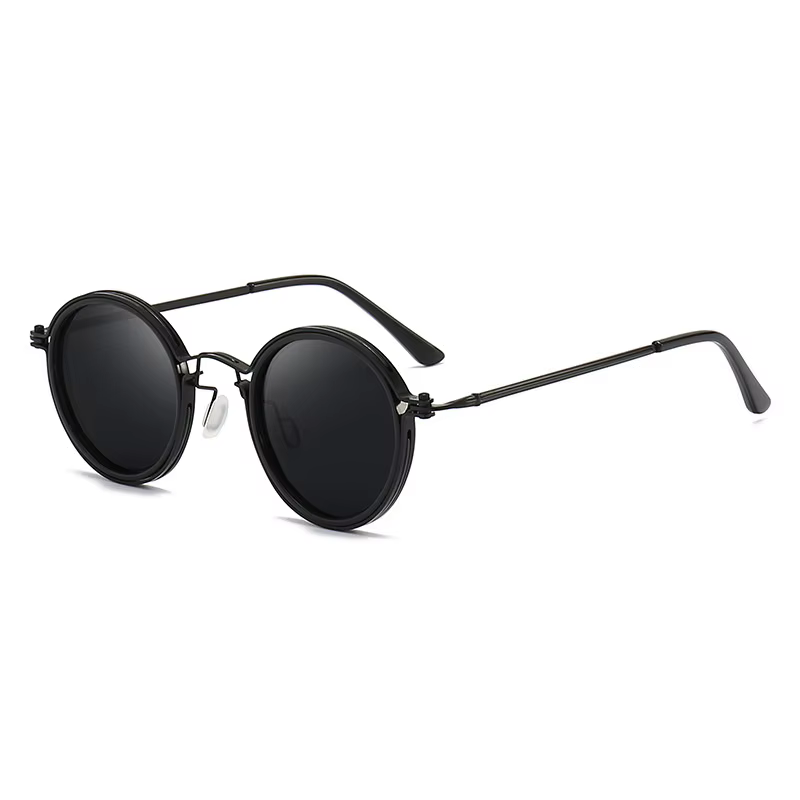 Lunettes de soleil rondes rétro unisexes, marque de créateur, vintage, petite monture, classique, go