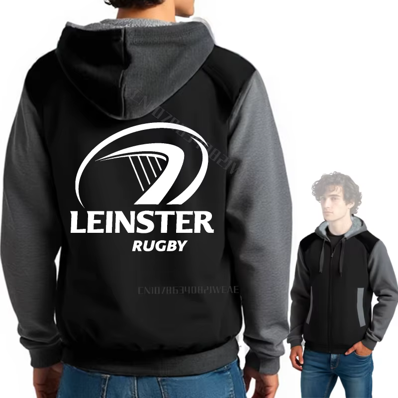 Streetwear hommes sweats à capuche pull à capuche Leinster Rugby Logo sur sweat à capuche voyage cla