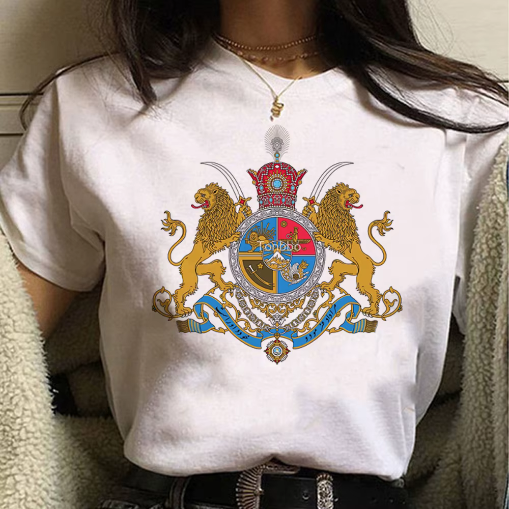 T-shirt Iran pour femmes, t-shirt harajuku, vêtements amusants pour femmes