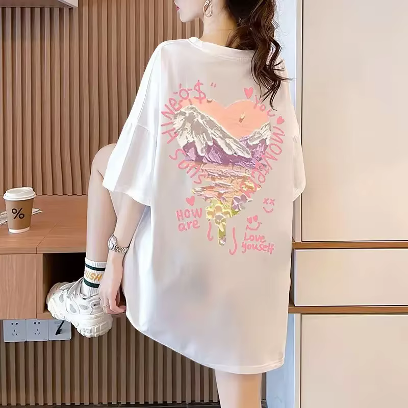 T-shirt Baggy à manches courtes pour femmes, tenue d'été, vêtements pour jeunes, vêtements esthétiqu