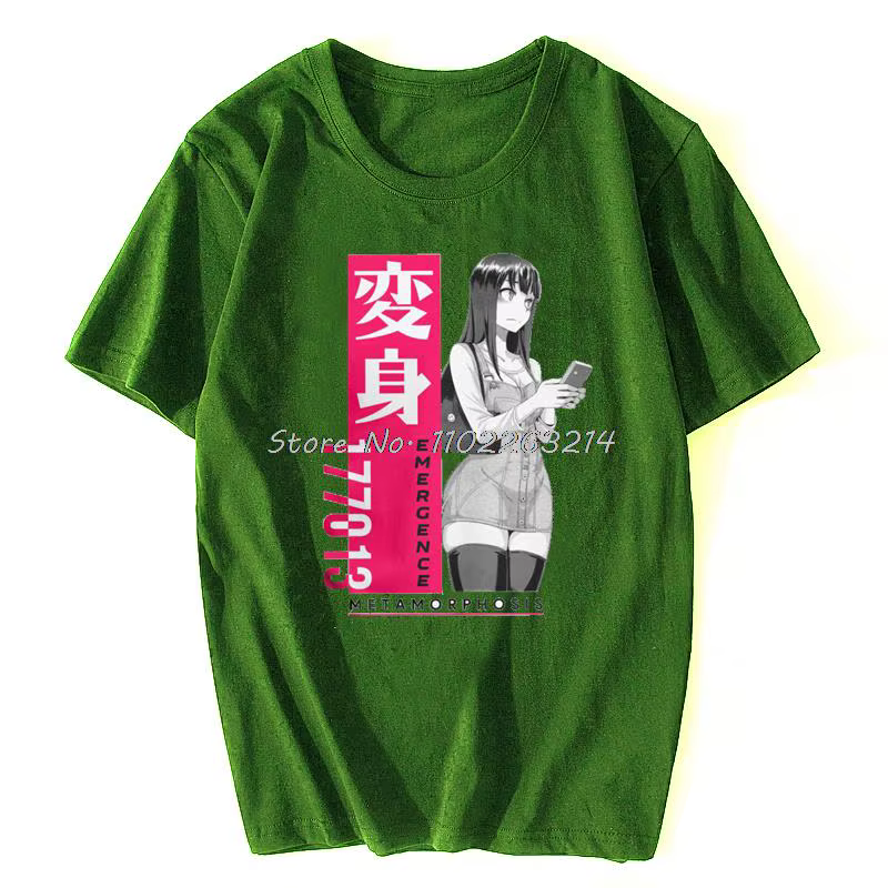 T-Shirt en Coton Imprimé pour Homme, Vêtement avec Motif de Dessin Animé, Manga, Émergé, Métamorphos