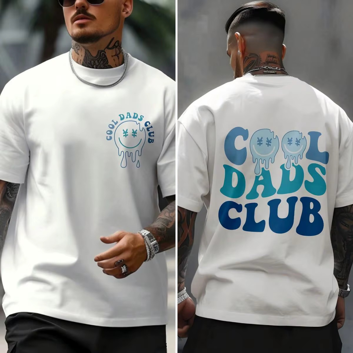Cool papas Club hommes T-Shirt été respirant décontracté t-shirts à la mode col rond nouveaux t-shir