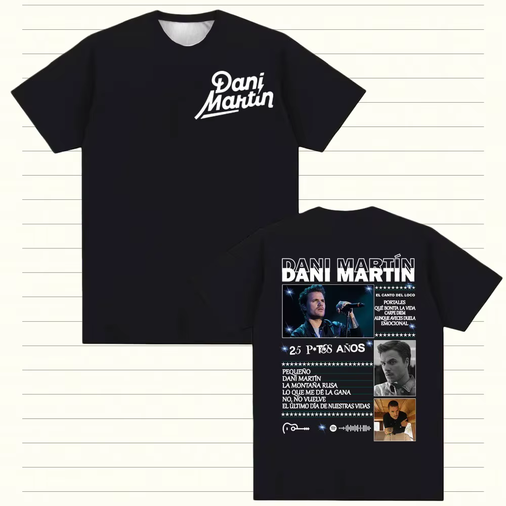 T-shirt décontracté et confortable pour homme et femme, collection été 2026, inspiré de la tournée d