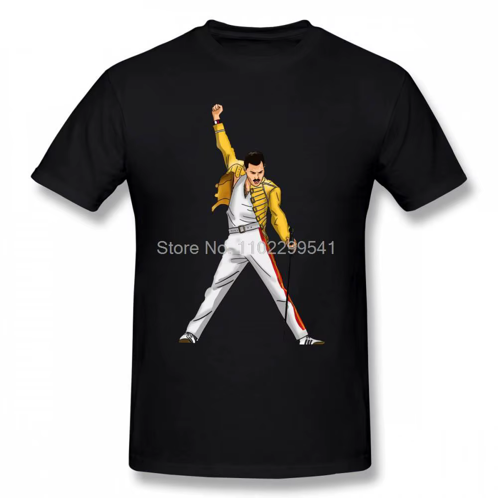 Freddie Mercury T-shirt surdimensionné à manches courtes T-shirt été résilient décontracté coton T-s