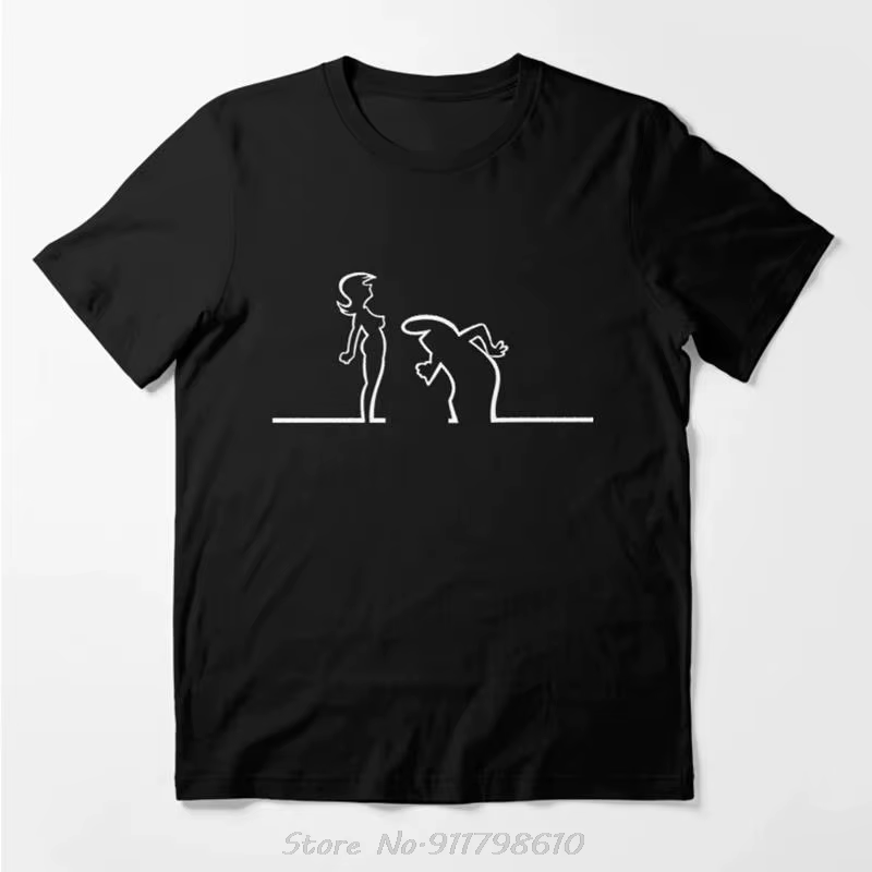 La Linea Happy t-shirt hommes coton respirant graphique col rond t-shirt Harajuku haut décontracté d