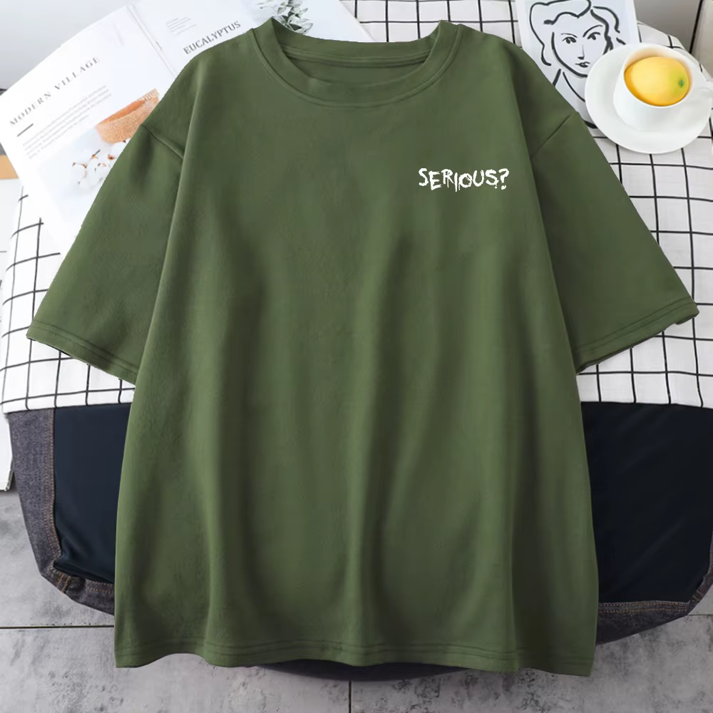Paroles créatives sérieux imprimé femme T-Shirts simple s-xxxl T-Shirts rétro respirant à manches co