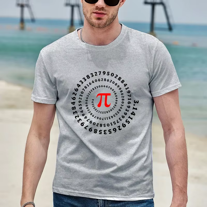 Pi Π Symbole Design T-shirts Vêtements De Mode Science Math T-shirts D'été Décontracté Professeur T-
