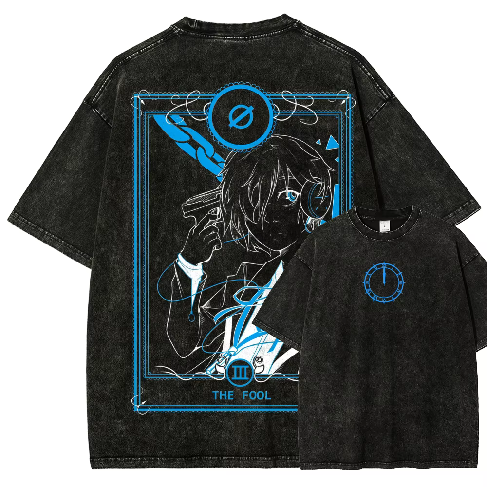 T-shirt Persona 3 Reload P3R Graphique Vintage Délavé Unisexe Oversize Anime Streetwear Coton Vêteme