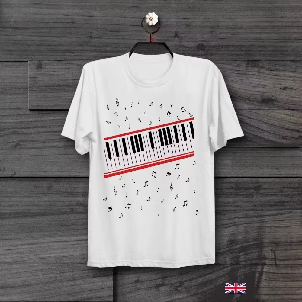 Manches courtes coton homme vêtements Piano Beat It Michael Jackson Mtv vidéo rétro Vintage Hipster 