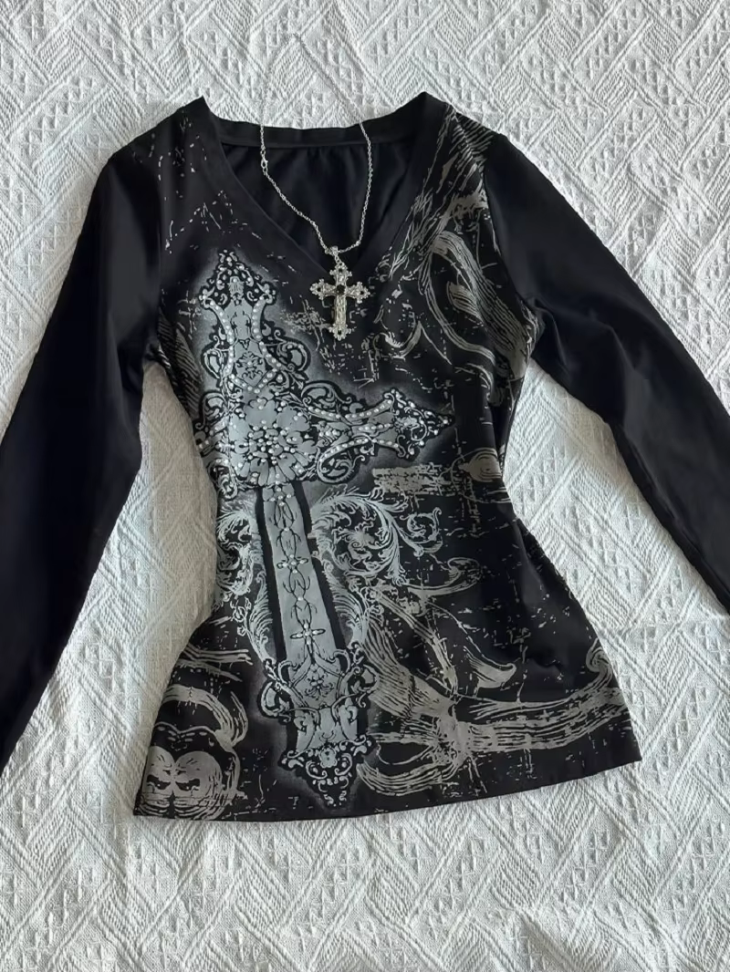 Femmes haut Y2k hauts 90s Vintage vêtements t-shirt pour femmes Kawaii gothique esthétique vêtements