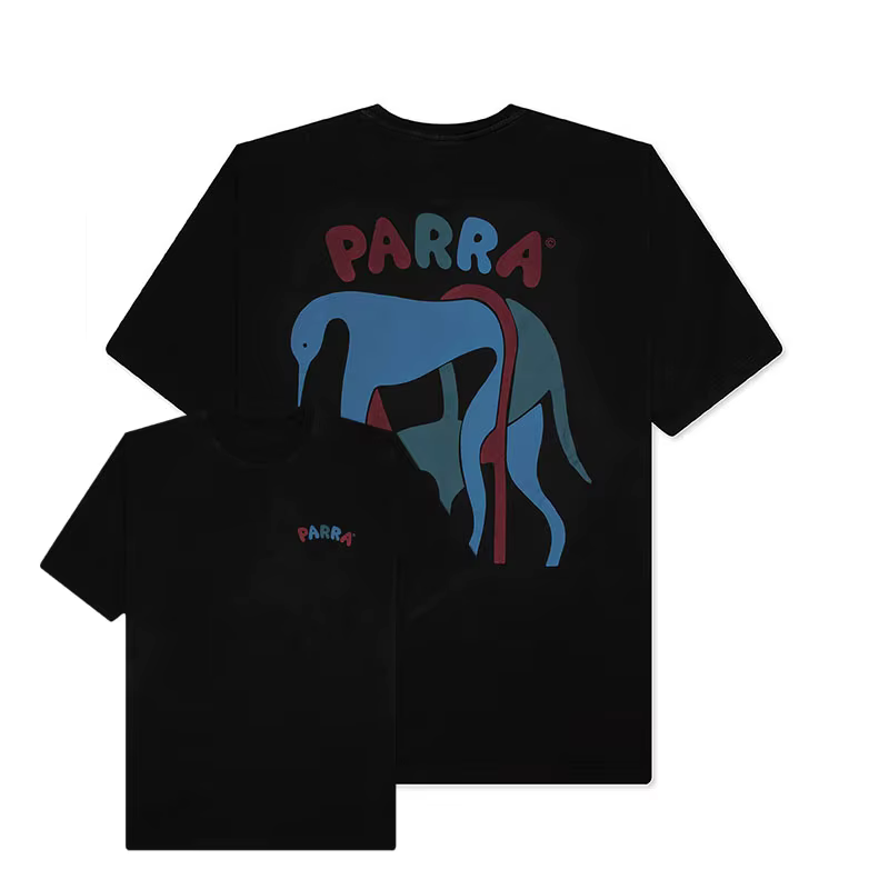 Vêtements d'été personnalisés pour jeunes par Parra, imprimé graphique créatif, col rond, sport de r
