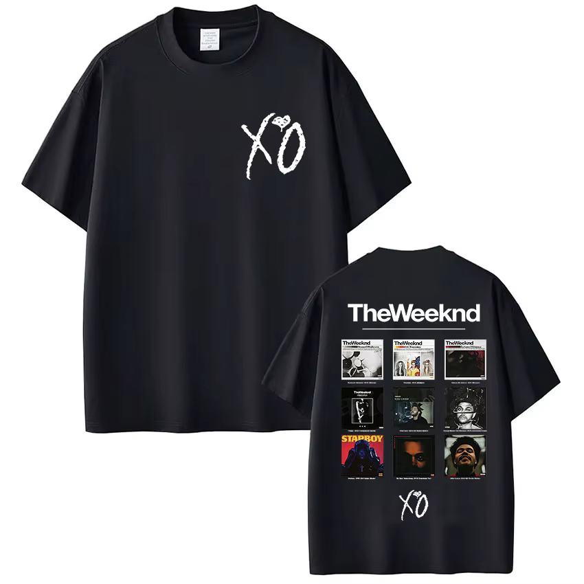 Rappeur The Weeknd Xo Album 2025 t-shirts graphiques femmes hommes Hip Hop T-shirt unisexe mode Hara