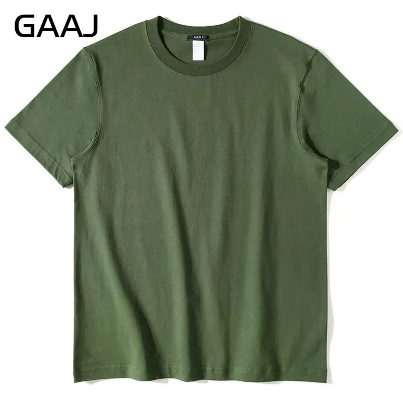 100 USA coton t-shirt hommes, marque GAAJ hauts unis, t-shirt à manches courtes, t-shirt solide, t-s