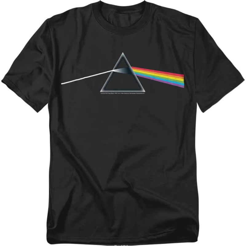 T-shirt vintage ample et décontracté pour femme, album Dark Side of The Moon de Pink Floyd, musique