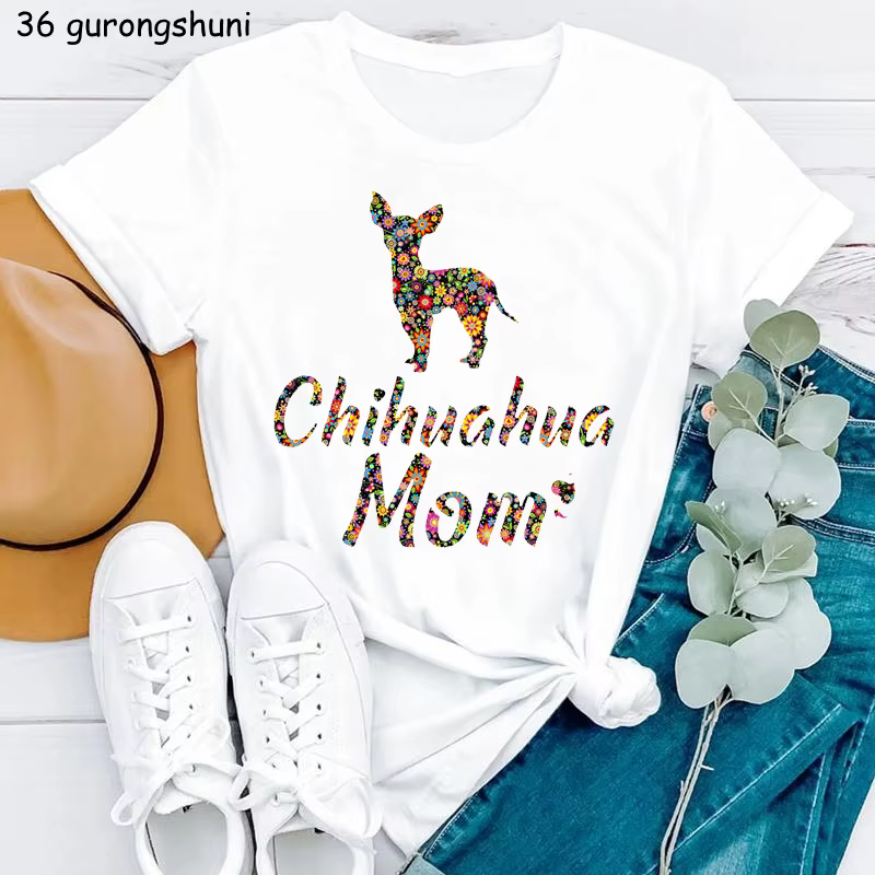 T-Shirt drôle pour femmes, aquarelle, Chihuahua, chien, imprimé Animal, Harajuku, été, élégant, offr