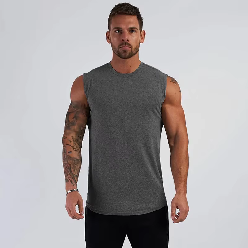Débardeur d'été pour hommes, chemise sans manches d'entraînement, vêtements de musculation, Fitness,