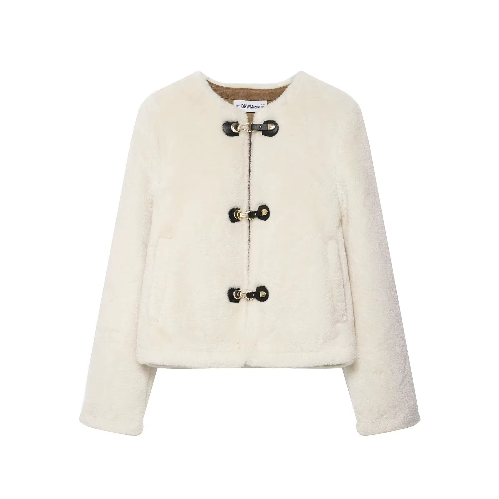 HH femmes hiver manches longues réversible veste mode décontracté ample manteau court femme noeud bo