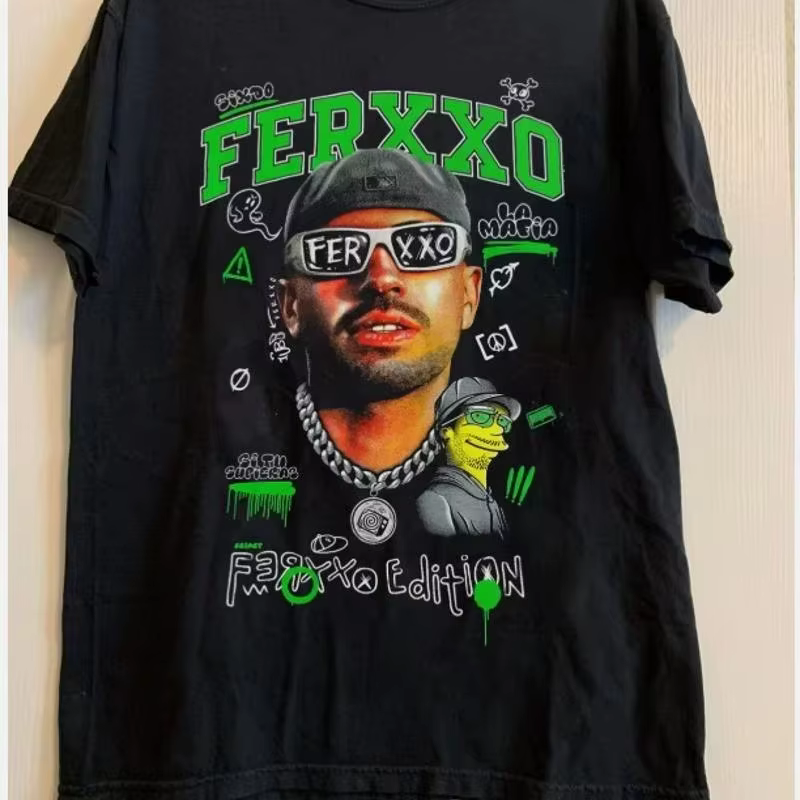 FEID vs FERXXO : T-shirt Falxo Tour Feid Merch 2026 100% Coton Vêtements Unisexe Hommes Femmes T-shi