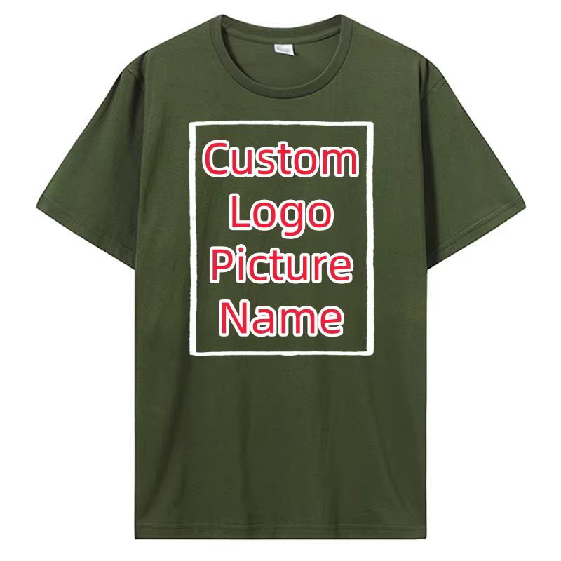 T-shirt personnalisé faire votre conception Logo texte hommes imprimer société équipe coton T-shirt 