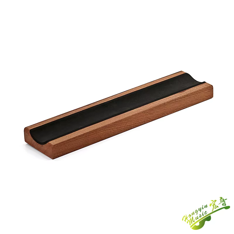 Support de manche de guitare basse en bois semi-circulaire, support de manche de guitare avec revête