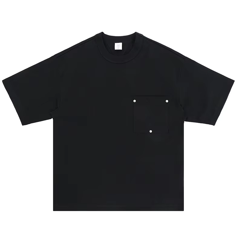 T-Shirt à manches courtes minimaliste de luxe pour hommes 2025 100% coton T-Shirt solide inspiré de 