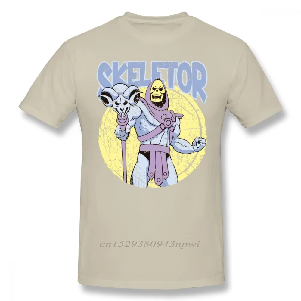 SKELETOR T-shirt à manches courtes pour hommes, T-shirt graphique drôle, T-shirt de plage en coton,